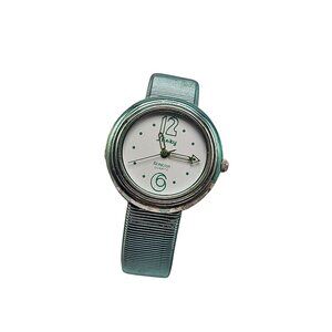 Vintage Slinky Armitron Green Wristwatch With Stainless Steel Back